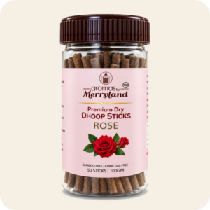 Rose Dhoop Sticks, Bamboo-Free | Aromas by Merryland