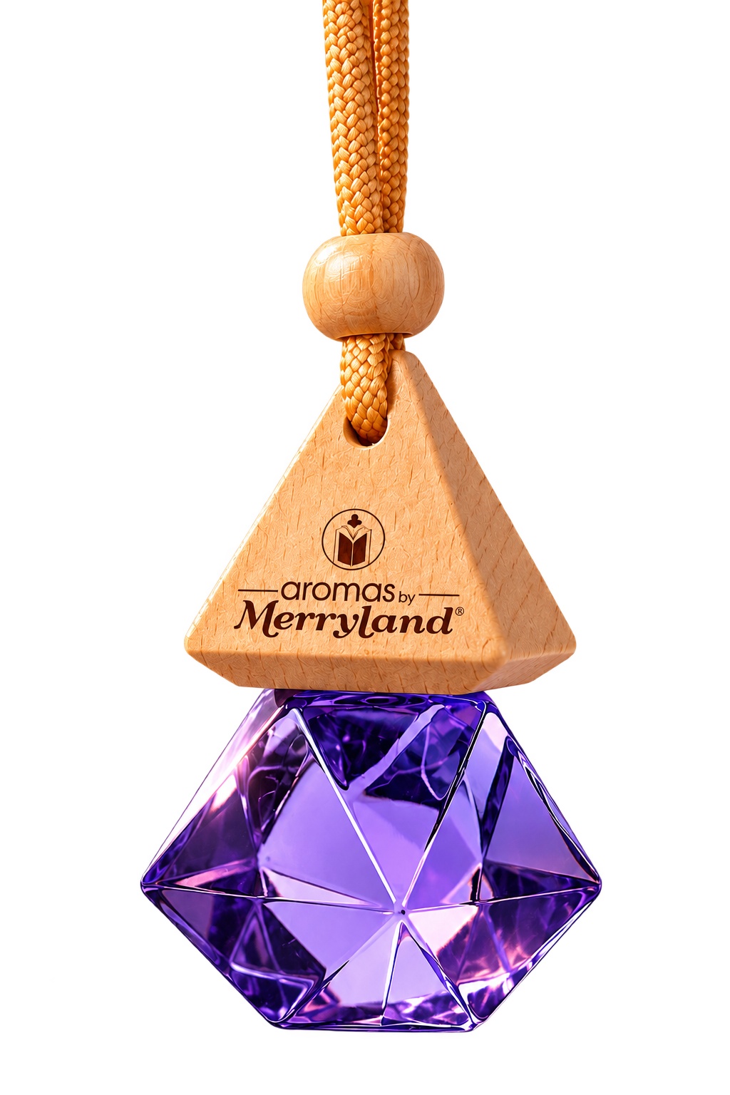 Merryland purple crystal car perfume pendant